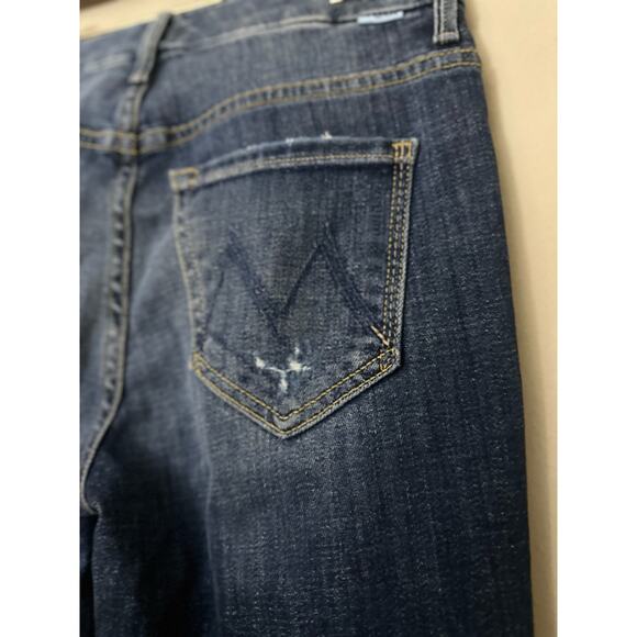 Mother Jeans Looker Ankle Fray Distressed High Waist Skinny Wicked Wildflower 25 - Picture 4 of 7